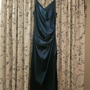 SHEIN Deep Blue Satin Dress